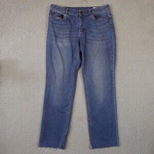 Two by Vince Camuto Jeans Womens 29/8 Medium Wash Blue Stretch Denim Ankle Jeans